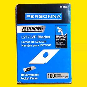 61-0802 Personna 100ct Razor Blades Flooring Lvt/lvp Utility Knife Vinyl Linoleum Carpet