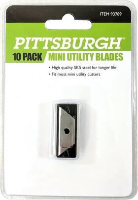 93789 Pittsburgh Mini Utility Knife Replacement Blade 10 Pack Oem Discontinued