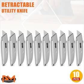 65854pm Pm Performotor 10pcs Three Position Retractable Utility Knife Heavy Duty Lock Back Box Cutter