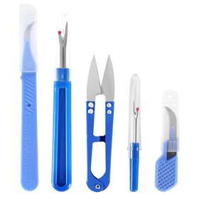 Fewfe32 Poexuzi 5 Pcs Sewing Kits Removing Threads Tools For Sewing/crafting Blue