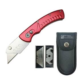 Pu-007-r Powereva Utility Knife/box Cutter/electrician Knife/carpet Knife Folding With Safe Loc