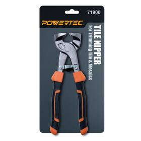 Powertec 71900 8 Inch Tile Nippers With Ergonomic Grip For Trimming And Mosaics To Des