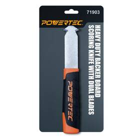 Powertec 71903 Heavy Duty Backer Board Scoring Knife Ergonomic Grip Dual Tungsten Carbide
