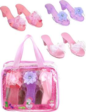 Pa101 Princess Expressions Heels Set In Carrying Bag - Pretend Play Pink/purple Pa101 Princess Expressions Heels Set In Carrying Bag - Pretend Play Pink/purple