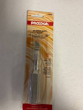 12006 Pro Edge Razor Knife #6 Heavy Duty With Safety Cap 4 Inch Jaw And Chuck Quick Release Blade New