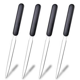 860320 Qoaimu 4pcs Stainless Steel Letter Opener Knife Lightweight Mail Black