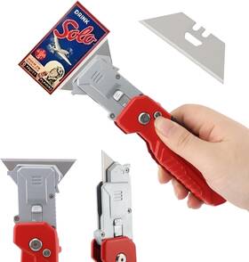 22418356 Qwlwbu 2-in-1 Folding Utility Knife And Scraper With Built-in Blade Storage Includes 3