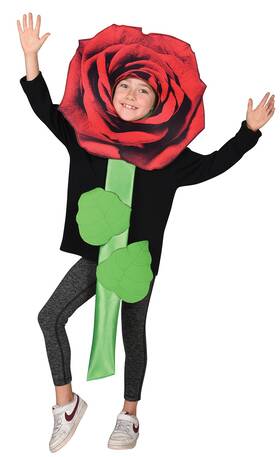 Ra1167710 Rasta Imposta Red Rose Flower Child Costume Bouquet Garden 7-10 Multicolor