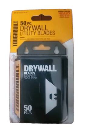 Tb-h4s50-14-40 Razor Toughbuilt Carbon Steel 3/4in Drywall Utility Blade 50-pack
