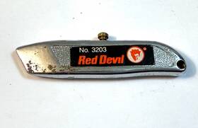 3203 Red Devil Small Vintage Box Cutter Utility Knife Mini Blade
