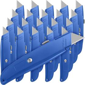 Eo-reginary-2776 Reginary 20 Pcs Box Cutter Bulk Retractable Utility Knife Heavy Duty Aluminum Alloy Ra