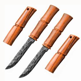 Roc-xzd-01 Roczipeng 2-piece Paring Knives With Cover 3.54 Inch Ultra Sharp Kitchen Brown