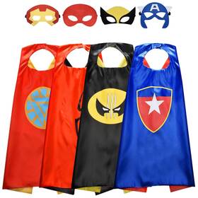 Smart-s3 Roko Toys For 3-10 Year Old Boys Superhero Capes Medium Size Red Blue Black