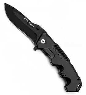 Tc101 Rolsch - Black Tactical Knife Spring Assisted Folding Tc101 Rolsch - Black Tactical Knife Spring Assisted Folding
