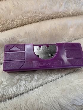 82226 Romus Steel Blade Scraper Set Purple Plastic Handle 6 Pieces