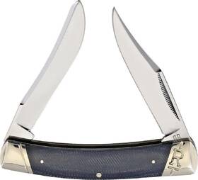 Rr2185 Rough Ryder Large Moose Pocket Knife By T10 Carbon Steel Denim Micarta Handles