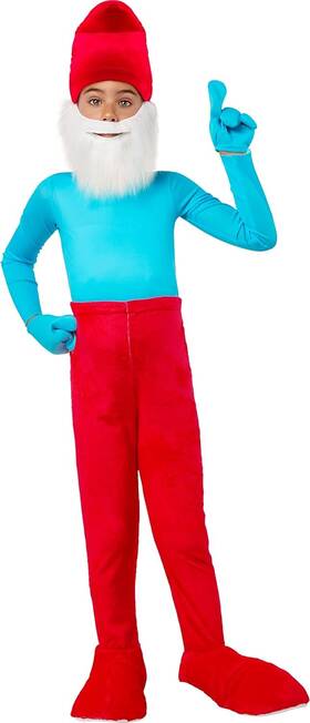 1000010 Rubies Childs The Smurfs Papa Smurf Costume Jumpsuit Small