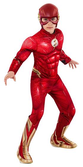 703016m000 Rubies Dc The Flash Movie Deluxe Costume For Kids Medium Red
