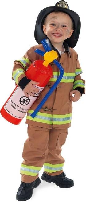 883047 Rubies Childs Tan Firefighter Costume Hat Not Included Toddler
