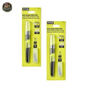 Ryobi 033287220267 Quick Change Hobby Knife 2-pack - Precision Blades