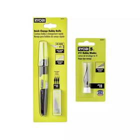 Ryobi 445022145163 Quick Change Hobby Knife With #11 Steel Precision Replacement Utilit
