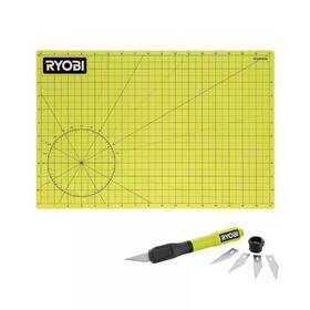 Ryobi 744759802989 2 In 1 Hobby Knife W Blade Storage With A3 Self Healing Cutting Mat