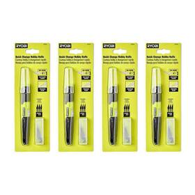 Rhckp04-4 Ryobi Quick Change Hobby Knife 4-pack