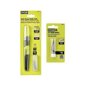 Ryobi Rhckp04-rhckb5011 Quick Change Hobby Knife With #11 Steel Precision Replacement Utility K