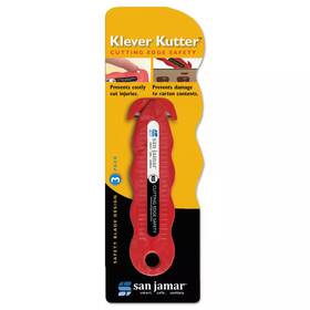 San Jamar 726084075498 Red Klever Kutter Safety Cutter Pack Of 3