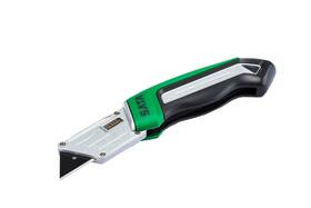 Sata 891645132477 T-series Folding Utility Knife With Easy-access Blade Storage In The Body And