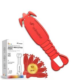 Scimaker 747923825425 Stainless Steel Lobster Safety Box Cutter Utility With Ergonomi