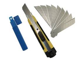 Sdi-5414 Sdi 897011386737 Snap-off Utility Knife With 12 Set Of Sk2 Cr Blades 9mm Rubber Grip Sdi-5414 Sdi 897011386737 Snap-off Utility Knife With 12 Set Of Sk2 Cr Blades 9mm Rubber Grip