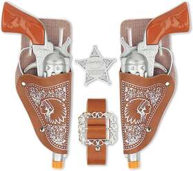 Sp-921 Septcity Cowboy Toys Set 6pieces Brown Adjustable Belt And Holster For Kids Vin Sp-921 Septcity Cowboy Toys Set 6pieces Brown Adjustable Belt And Holster For Kids Vin