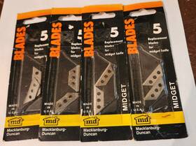 Servess 043374276725 4 Vtg Packs Of 5 Utility Replacement Blades 3 Hole For Midget Knife 20 Us