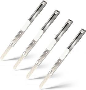 Ass913j0 Shanghai M&g Stationery Co. Ltd 4 Pack Box Cutter Retractable Utility Knife 9mm Wide Snap-off Blades Exten