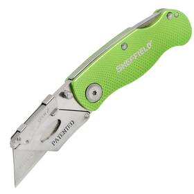 Sheffield 076812126153 12615 Hi Vis Lockback Utility Knife Folding Box Cutter Carpet
