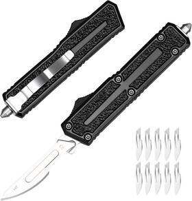 Kf2025 Silaoburi Utility Knife All-metal Manual Box Cutter With Quick-change Stainless Steel Bla