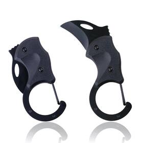 Sst01 Sisitech Small Pocket Folding Knife With Carabiner Cool Box Cutter 1.34inch Blad