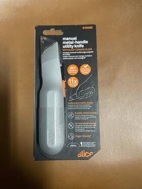 Jb-sli-10490 Slice Metal Handle Utility Knife Manual Blade Stays In Position 10490