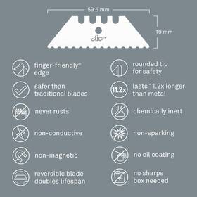 Jb-sli-10523 Slice Utility Blades Serrated Edge Never Rusts Lasts 11x Longer 10523