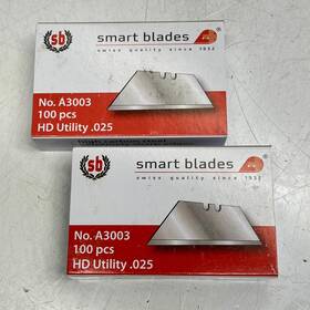 A3003 Smart Blades 2 Pack 100 Each Safe Dispensing Hd Utility .025