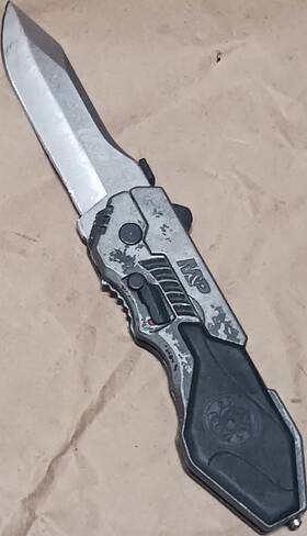 Smith & Wesson Swmp4l And M&p Folding Pocket Knife Black/silver Stainless Steel