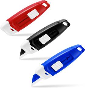 Sonuimy 445039546595 2-stage Retractable Ceramic Mini Box Cutter Safety Opener With Lock