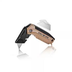 Spec Ops 313106134167 Folding Utility Knives With Fixed Blade Includes 3 Extra Blades In Handle Stora