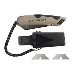 Spec Ops 711181492712 Safety Knife Box Cutter Includes Holster And Lanyard