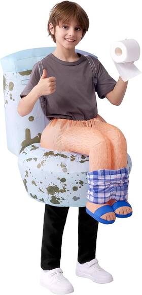 21636 Spooktacular Creations Kids Halloween Inflatable Costumes Sitting On A