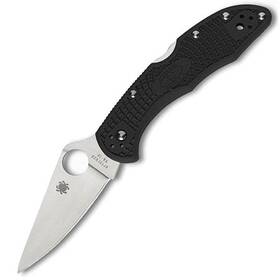 Spyderco Sc11fpbk Delica Black Frn Handle Flatground Plain
