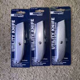 Standard 091712553526 Fierce Utility Knife. Box Cutter Lot 3-pack Blade Tool Standard 091712553526 Fierce Utility Knife. Box Cutter Lot 3-pack Blade Tool