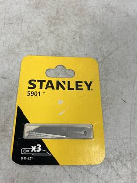 0-11-221 Stanley Tools - 5901b Knife Blades Straight Pack Of 3 0-11-221 Stanley Tools - 5901b Knife Blades Straight Pack Of 3