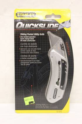 Stanley 076174108101 0-10-810 Quickslide Retractable Utility Knife Quick Change Blade J11